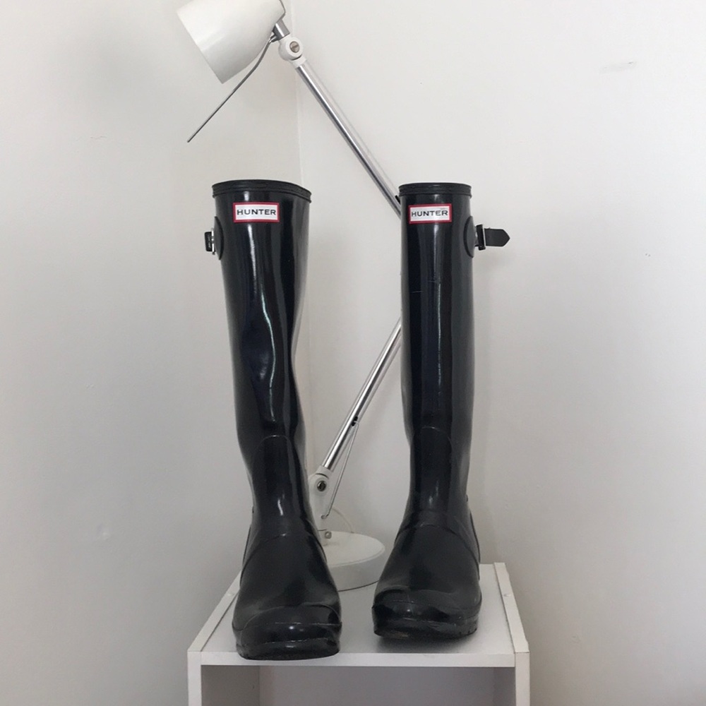 Black Tall Hunter Boots